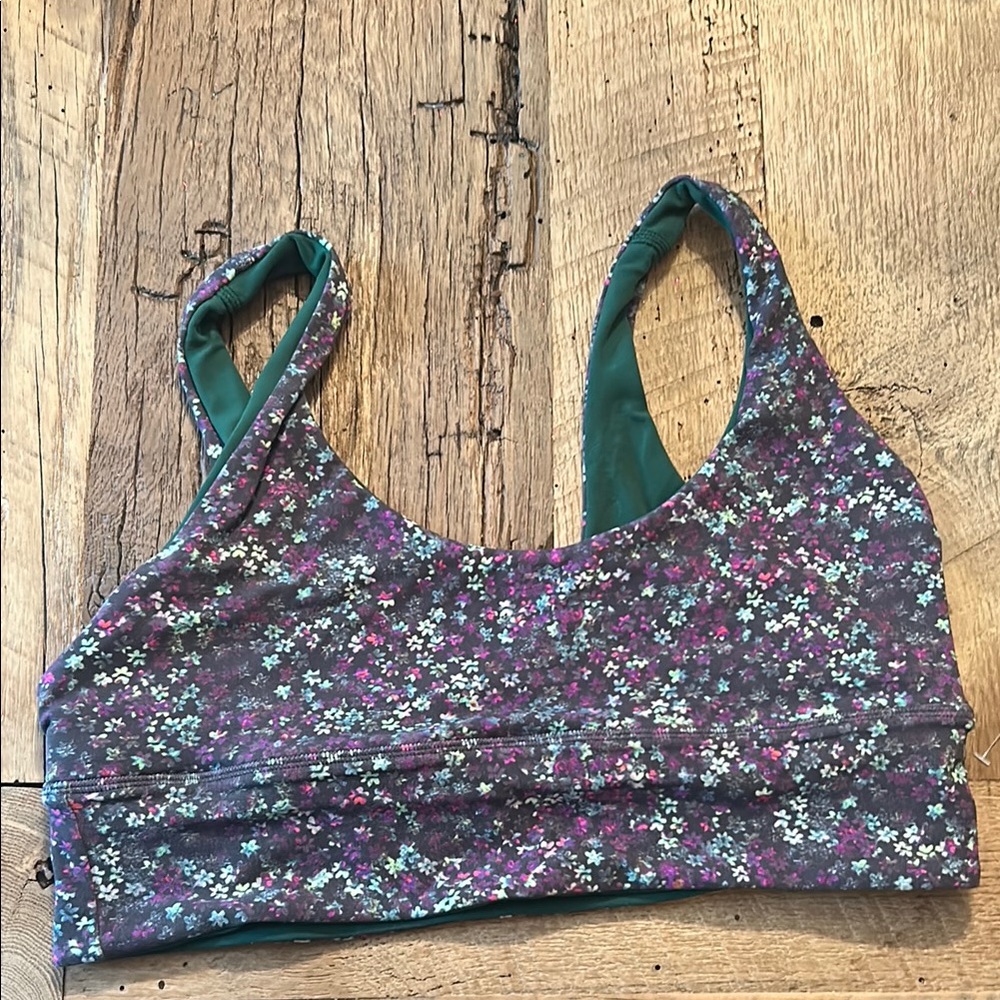 lululemon athletica Floral Bikini Top - Purple and Green